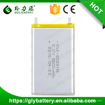 GLE-6068116 Li Polymer batería recargable 3.7V 5200mAh